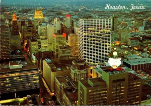 Texas Houston Downtown Skyline Lights