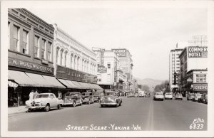Yakima WA Washington Street Masonic Temple Sign # 6833 Ellis RPPC Postcard H40