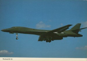 Military Aviation Postcard - Rockwell B-1B U.S.Air Force Bomber Aeroplane RR9765