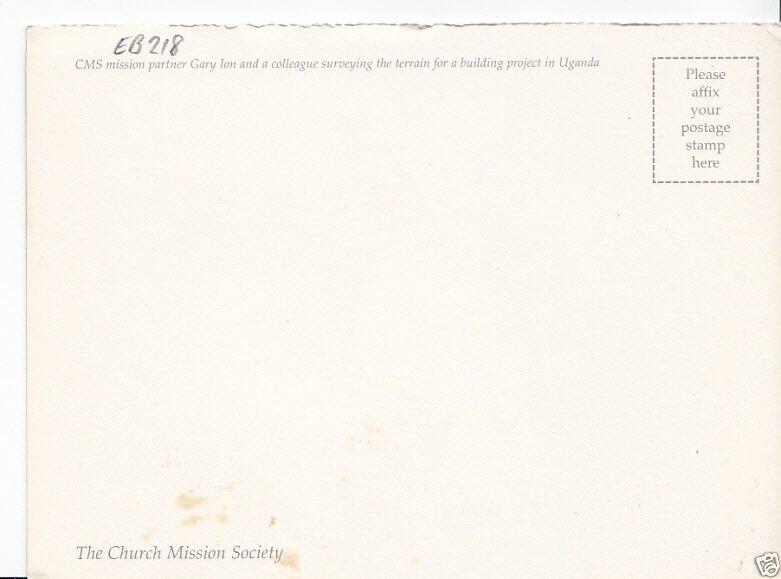 Church Mission Society Postcard - Building Project in Uganda  EB218