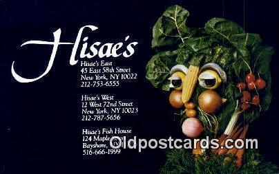 Hisae's Restaurant, New York City, NYC Postcard Post Card USA Old Vintage Ant...