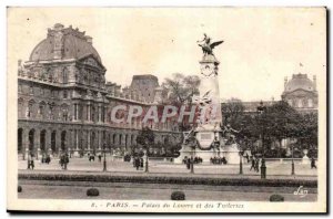 Paris Old Postcard Palace of the Louvre and the Tuileries