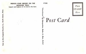 Postcard BRIDGE SCENE Mohawk Trail Massachusetts MA AP1368