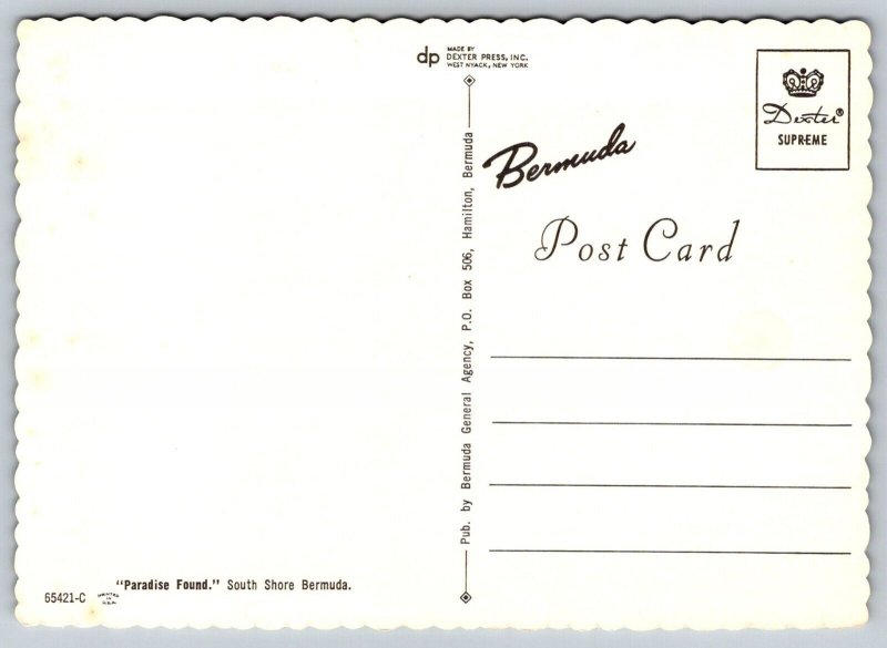 Paradise Island  South Shore  Bermuda   Postcard