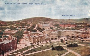 Vintage Postcard Buxton Palace Hotel Grounds From Town Hall Derbyshire England