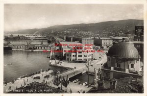 Italy, Trieste, RPPC, Veduta Del Porto, Photo No 17