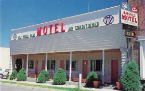 Mansfield-Paice Motel-Hotel Beaver Utah on Center Street Sign for Color TV