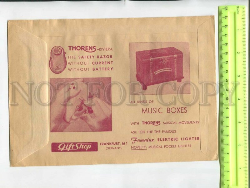 476238 1958 year Germany Frankfurt am Main Music box clock advertisement COVER