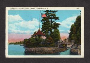 NY Lindenhof From Boat Landing Thousand 1000 Islands New York Postcard