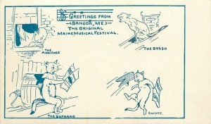 UDB Postcard; Greetings from Bangor ME Original Maine Music Festival, Alley Cats