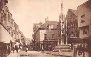 WINCHESTER UK CITY CROSS & HIGH STREET SEPIATYPE SERIES #82155 POSTCARD 1910s