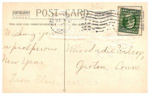 New Year  Winter Scene , Birds and Sheep signed John Winsch