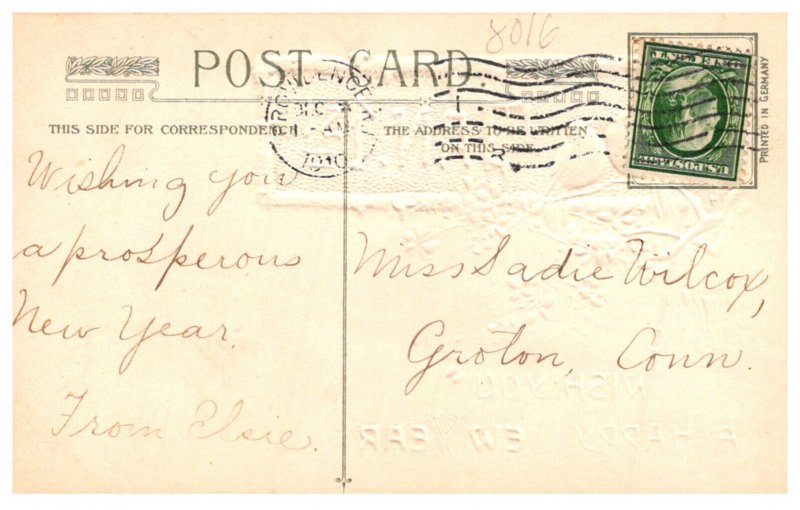 New Year  Winter Scene , Birds and Sheep signed John Winsch