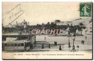 Old Postcard Nice Place Massena The New Gardens and I Avenue Massena