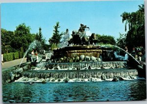 Postcard Denmark Copenhagen Gefion Fountain