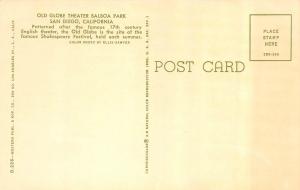 SAN DIEGO, CA California  OLD GLOBE THEATER~Balboa Park  c1960's Chrome Postcard
