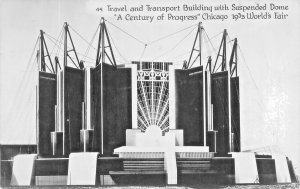 1933 Chicago World's Fair Travel & Transpo Building RPPC Arena Photo