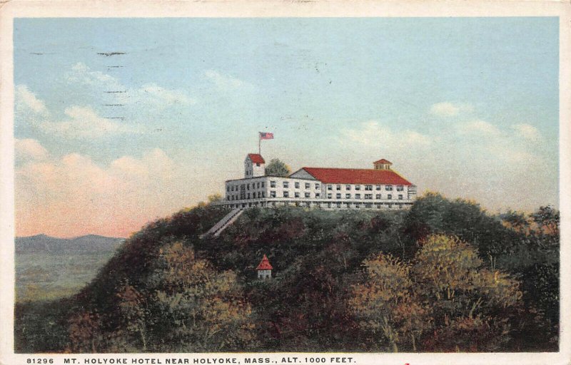 Mt. Holyoke Hotel Near Holyoke, Mass., Postcard, Used in 1930,  Detroit Pub. Co.