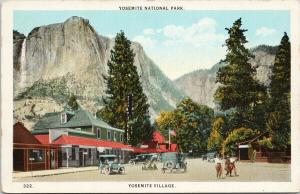 Yosemite Village CA California Yosemite National Park Sentinel Hotel Postcard F3