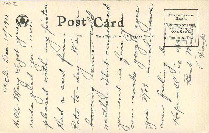 Birdseye Chicago Illinois 1912 Great Northern Hotel postcard 6376