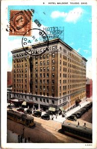 USA Hotel Waldorf Toledo Ohio Vintage Postcard 09.66