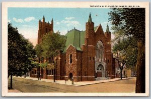 Wheeling West Virginia 1920s Postcard Thomson M.E. Church