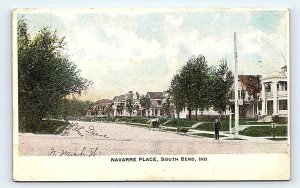 SOUTH BEND, IN Indiana~ Street Scene  NAVARRE PLACE c1900s Postcard