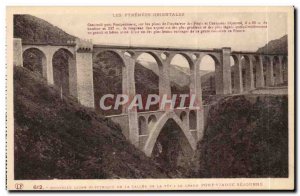 Postcard Old New power line to the valley of the Tet The large bridge overpas...