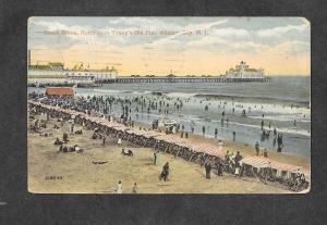 1916 Postcard Pier Beach Scene Atlantic City NJ!