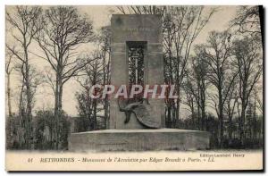 Old Postcard Rethondes Monument From I & # 39Armistice By Edgar Brandt Paris ...