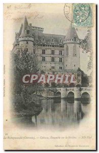 Old Postcard La Rochefoucauld Charente Chateau Set on the River