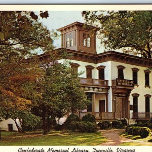 c1960s Danville, VA Last Confederate Capitol Memorial Library Building PC A235