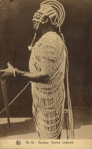 burkina faso, Native Samos Dancer in Traditional Costume (1948) Postcard