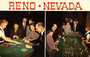 HAROLDS CLUB Reno, NV Gambling Casino Blackjack Craps Vintage Postcard c1950s