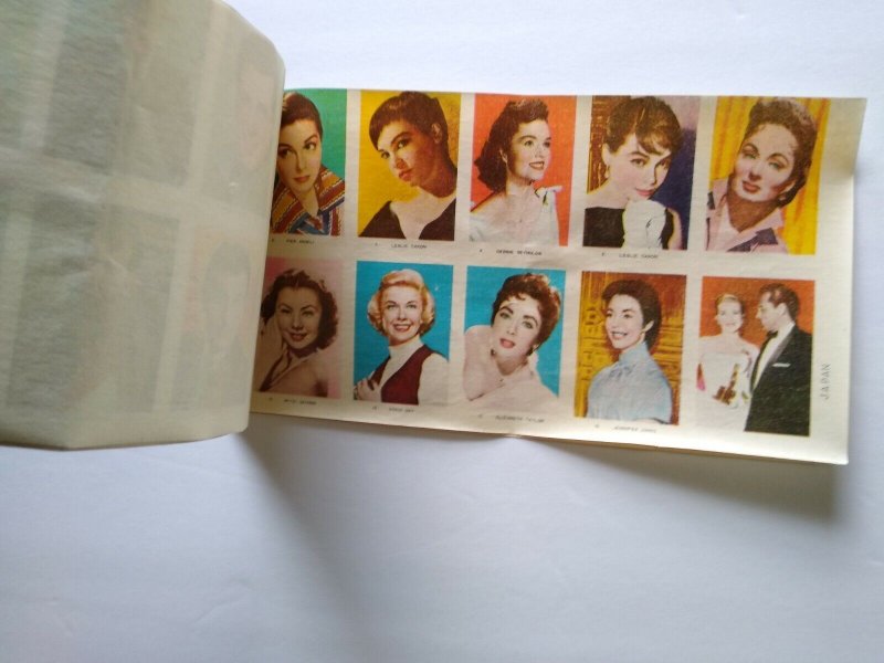 1950s Transfer Picture Book Decal James Dean John Wayne Rock Hudson Gable Curtis 