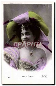 Postcard Old Woman Jewelry Deberio Paris Casino