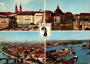 Switzerland Basel Multi View Of The City 1961