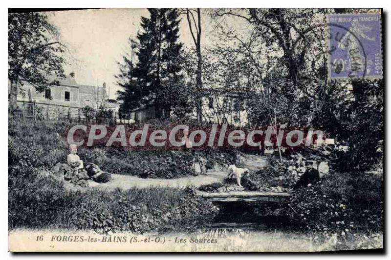 Old Postcard Forges les Bains S and O sources