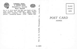 Elizabethtown KY  Cardinal Motel Multi-View on U. S. 31 Postcard