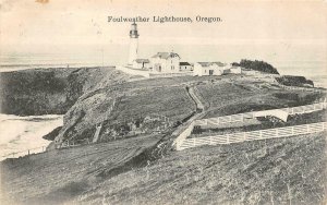 NEWPORT, OR Oregon  FOULWEATHER LIGHTHOUSE~Yaquina Head Light House  Postcard
