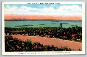 Acadia National Park   Bar Harbor Maine Postcard  1939