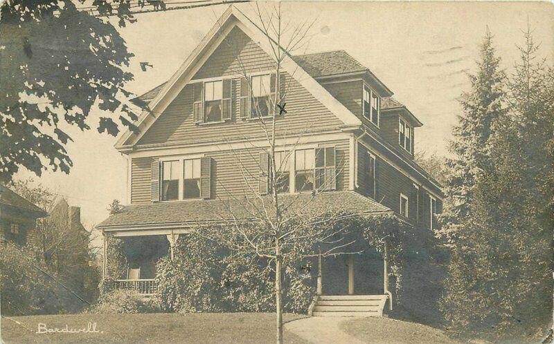 Bardwell Home 1920s Wellesley Massachusetts RPPC Photo Postcard 1793