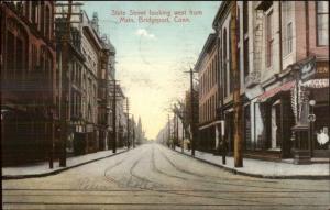 Bridgeport CT State Street c1910 Postcard