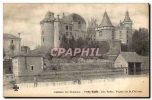 Old Postcard Chateaux Des Charentes Ruffec Verteuil Pres Facade Of The Charente