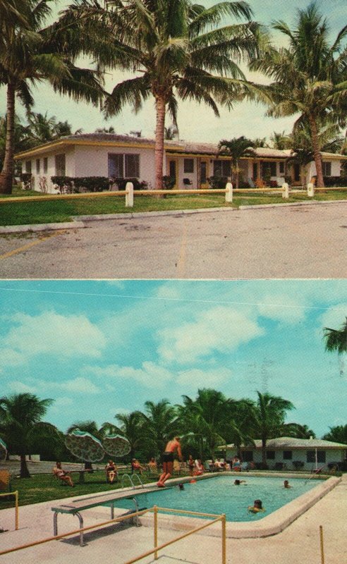 Vintage Postcard Caravana by the Sea Apartments Bedrooms Pompano