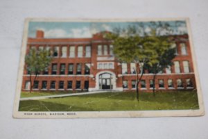 High School Madison Nebraska Postcard Bloom Brothers Co.