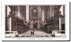 Old Postcard Interior of the Cathedral Choir Rooms From Amiens