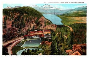Postcard GOLF COURSE SCENE Evergreen Colorado CO AU9928