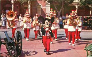 Anaheim Disneyland California Amusement 1950s Postcard Mickey Mouse Band 2124