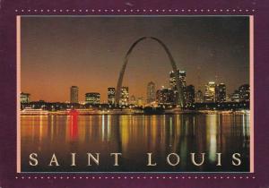 Misouri St Louis Skyline At Night 1996